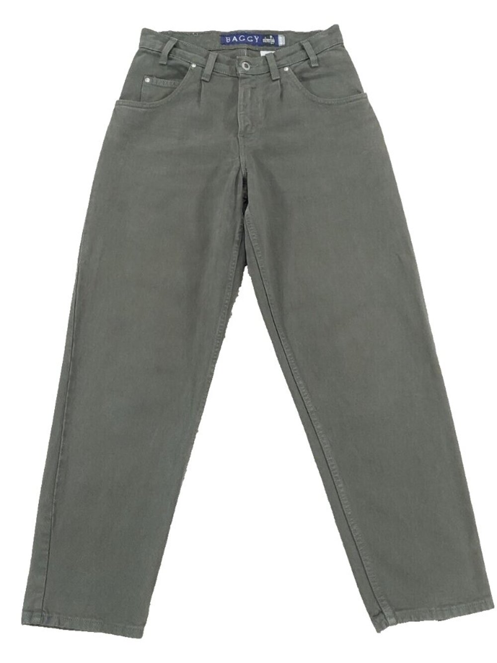 Vintage 90s Levi's Baggy SilverTab Jeans 29x30, Pleated Relaxed Fit, Olive Grey